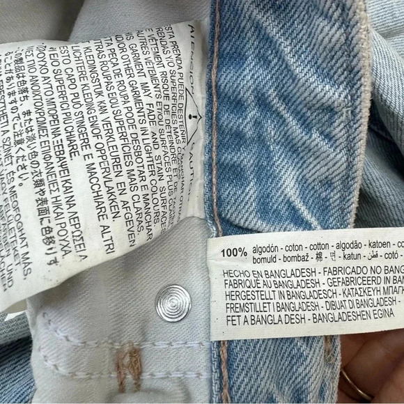 NWT Zara TRF Belt Loop Cargo Jeans Denim 8197/034 in Light Blue Size 25 - Picture 9 of 11